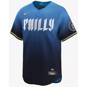 Alec Bohm #28 Philadelphia Phillies City Connect Stitched Jersey Blue Large NWT
